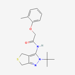 molecular formula C18H23N3O2S B2651619 N-(2-tert-butyl-4,6-dihydrothieno[3,4-c]pyrazol-3-yl)-2-(2-methylphenoxy)acetamide CAS No. 893928-11-5