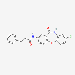 molecular formula C22H17ClN2O3 B2651624 N-(8-chloro-11-oxo-10,11-dihydrodibenzo[b,f][1,4]oxazepin-2-yl)-3-phenylpropanamide CAS No. 922109-96-4