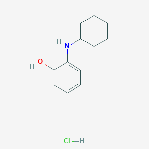 molecular formula C12H18ClNO B2651646 2-(Cyclohexylamino)phenol hydrochloride CAS No. 1171154-61-2