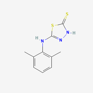molecular formula C10H11N3S2 B2651661 5-[(2,6-Dimethylphenyl)amino]-1,3,4-thiadiazole-2-thiol CAS No. 282715-59-7
