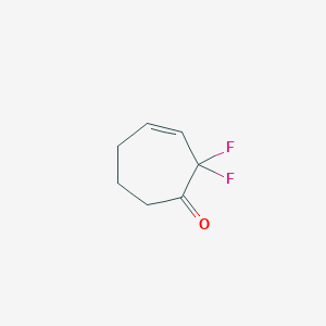 molecular formula C7H8F2O B2651698 2,2-Difluorocyclohept-3-en-1-one CAS No. 2241138-05-4