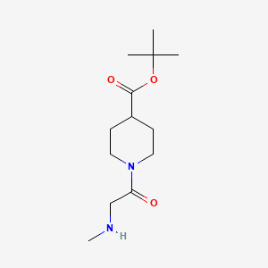 molecular formula C13H24N2O3 B2651733 Tert-butyl 1-[2-(methylamino)acetyl]piperidine-4-carboxylate CAS No. 2248308-39-4