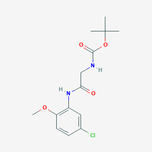 molecular formula C14H19ClN2O4 B2651761 tert-butyl N-{[(5-chloro-2-methoxyphenyl)carbamoyl]methyl}carbamate CAS No. 1024396-69-7