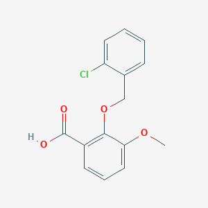 molecular formula C15H13ClO4 B2651767 2-[(2-Chlorobenzyl)oxy]-3-methoxybenzoic acid CAS No. 861506-81-2