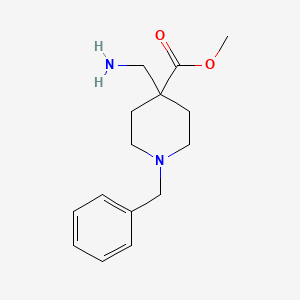 molecular formula C15H22N2O2 B2651769 Methyl 4-(aminomethyl)-1-benzylpiperidine-4-carboxylate CAS No. 2110358-57-9