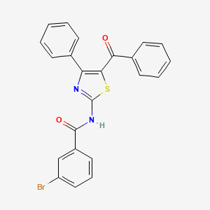 molecular formula C23H15BrN2O2S B2651772 N-(5-benzoyl-4-phenyl-1,3-thiazol-2-yl)-3-bromobenzamide CAS No. 312606-02-3
