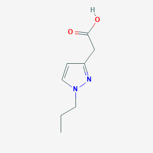 molecular formula C8H12N2O2 B2651789 2-(1-Propyl-1H-pyrazol-3-yl)acetic acid CAS No. 1782829-26-8