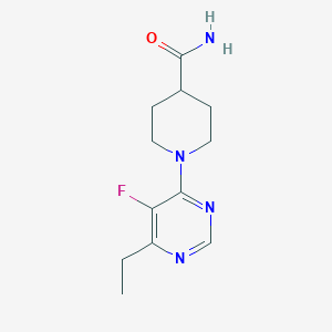 molecular formula C12H17FN4O B2651805 1-(6-Ethyl-5-fluoropyrimidin-4-yl)piperidine-4-carboxamide CAS No. 2329212-80-6