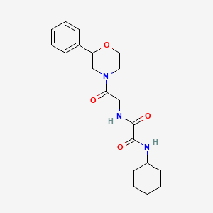 molecular formula C20H27N3O4 B2651810 N1-cyclohexyl-N2-(2-oxo-2-(2-phenylmorpholino)ethyl)oxalamide CAS No. 954036-58-9