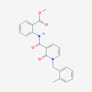 molecular formula C22H20N2O4 B2651813 methyl 2-{1-[(2-methylphenyl)methyl]-2-oxo-1,2-dihydropyridine-3-amido}benzoate CAS No. 946302-37-0