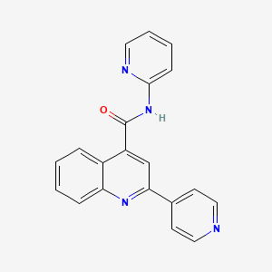 molecular formula C20H14N4O B2651822 N-(pyridin-2-yl)-2-(pyridin-4-yl)quinoline-4-carboxamide CAS No. 879920-42-0
