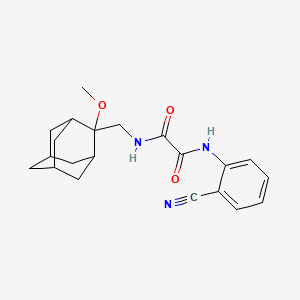 molecular formula C21H25N3O3 B2651826 N1-(2-cyanophenyl)-N2-(((1R,3S,5r,7r)-2-methoxyadamantan-2-yl)methyl)oxalamide CAS No. 1797356-52-5