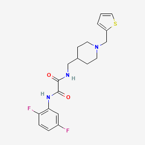 molecular formula C19H21F2N3O2S B2651858 N-(2,5-difluorophenyl)-N'-({1-[(thiophen-2-yl)methyl]piperidin-4-yl}methyl)ethanediamide CAS No. 953231-31-7