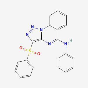 molecular formula C21H15N5O2S B2651871 N-phenyl-3-(phenylsulfonyl)[1,2,3]triazolo[1,5-a]quinazolin-5-amine CAS No. 904575-84-4