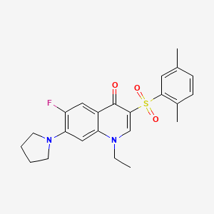 3-[(2,5-dimethylphenyl)sulfonyl]-1-ethyl-6-fluoro-7-pyrrolidin-1-ylquinolin-4(1H)-one