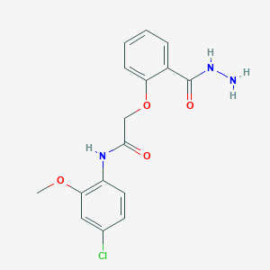 molecular formula C16H16ClN3O4 B2651875 N-(4-chloro-2-methoxyphenyl)-2-[2-(hydrazinecarbonyl)phenoxy]acetamide CAS No. 748776-44-5