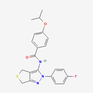 N-(2-(4-fluorophenyl)-4,6-dihydro-2H-thieno[3,4-c]pyrazol-3-yl)-4-isopropoxybenzamide