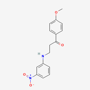 molecular formula C16H16N2O4 B2651899 1-(4-Methoxyphenyl)-3-(3-nitroanilino)-1-propanone CAS No. 477333-85-0