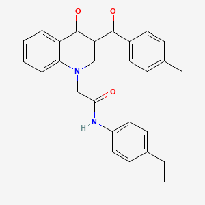 molecular formula C27H24N2O3 B2651902 N-(4-ethylphenyl)-2-[3-(4-methylbenzoyl)-4-oxo-1,4-dihydroquinolin-1-yl]acetamide CAS No. 897617-81-1