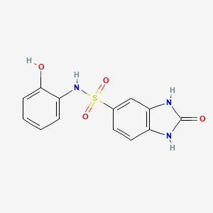 molecular formula C13H11N3O4S B2651907 N-(2-hydroxyphenyl)-2-oxo-2,3-dihydro-1H-1,3-benzodiazole-5-sulfonamide CAS No. 706775-15-7