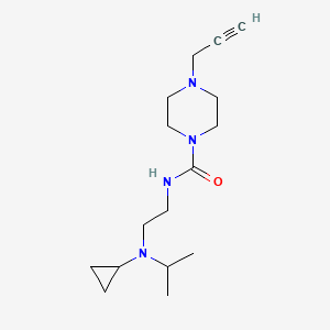 molecular formula C16H28N4O B2651912 N-[2-[Cyclopropyl(propan-2-yl)amino]ethyl]-4-prop-2-ynylpiperazine-1-carboxamide CAS No. 1465400-93-4