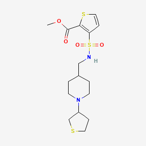 molecular formula C16H24N2O4S3 B2651917 methyl 3-({[1-(thiolan-3-yl)piperidin-4-yl]methyl}sulfamoyl)thiophene-2-carboxylate CAS No. 2034507-30-5