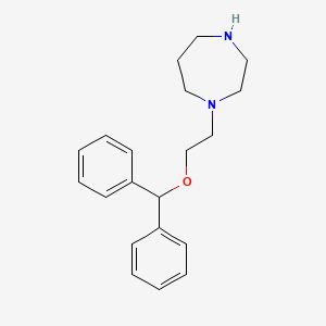 molecular formula C20H26N2O B2651924 1-[2-(Benzhydryloxy)ethyl]-1,4-diazepane CAS No. 150557-09-8