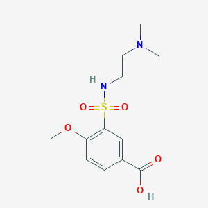molecular formula C12H18N2O5S B2651951 3-{[2-(Dimethylamino)ethyl]sulfamoyl}-4-methoxybenzoic acid CAS No. 565193-17-1