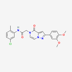 molecular formula C23H21ClN4O4 B2651952 N-(5-chloro-2-methylphenyl)-2-(2-(3,4-dimethoxyphenyl)-4-oxopyrazolo[1,5-a]pyrazin-5(4H)-yl)acetamide CAS No. 932360-54-8