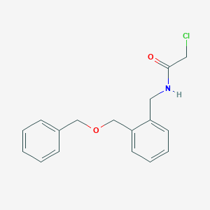 molecular formula C17H18ClNO2 B2652010 N-({2-[(benzyloxy)methyl]phenyl}methyl)-2-chloroacetamide CAS No. 1808812-59-0
