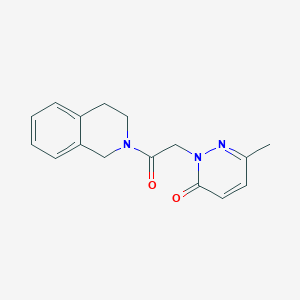 molecular formula C16H17N3O2 B2652133 2-(2-(3,4-dihydroisoquinolin-2(1H)-yl)-2-oxoethyl)-6-methylpyridazin-3(2H)-one CAS No. 1234835-02-9