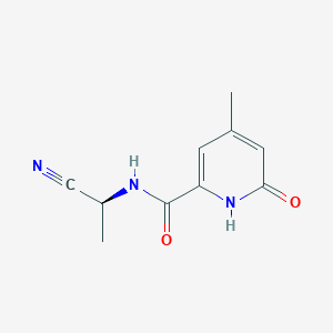 molecular formula C10H11N3O2 B2652166 N-[(1S)-1-Cyanoethyl]-4-methyl-6-oxo-1H-pyridine-2-carboxamide CAS No. 2191110-16-2