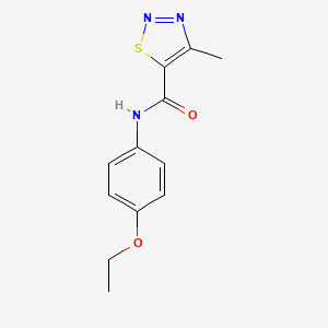 molecular formula C12H13N3O2S B2652196 N-(4-ethoxyphenyl)-4-methyl-1,2,3-thiadiazole-5-carboxamide CAS No. 183306-52-7