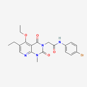 molecular formula C20H21BrN4O4 B2652214 N-(4-bromophenyl)-2-(5-ethoxy-6-ethyl-1-methyl-2,4-dioxo-1,2-dihydropyrido[2,3-d]pyrimidin-3(4H)-yl)acetamide CAS No. 1005303-94-5