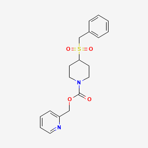 molecular formula C19H22N2O4S B2652250 Pyridin-2-ylmethyl 4-(benzylsulfonyl)piperidine-1-carboxylate CAS No. 2034467-39-3