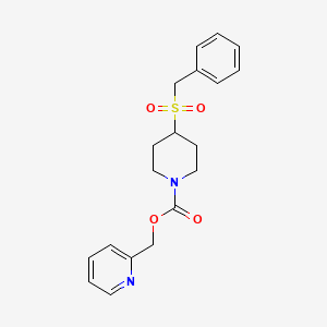 Pyridin-2-ylmethyl 4-(benzylsulfonyl)piperidine-1-carboxylate