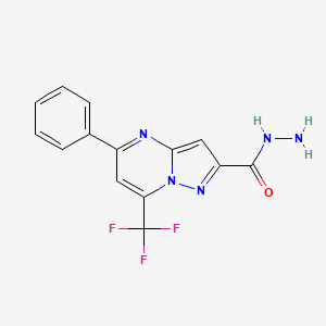 5-Phenyl-7-(trifluoromethyl)pyrazolo[1,5-a]pyrimidine-2-carbohydrazide