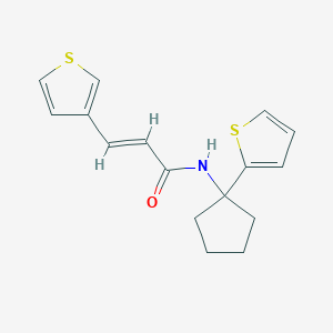 (2E)-N-[1-(thiophen-2-yl)cyclopentyl]-3-(thiophen-3-yl)prop-2-enamide