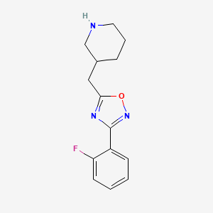3-(2-Fluorophenyl)-5-(piperidin-3-ylmethyl)-1,2,4-oxadiazole
