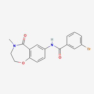 3-bromo-N-(4-methyl-5-oxo-2,3,4,5-tetrahydrobenzo[f][1,4]oxazepin-7-yl)benzamide
