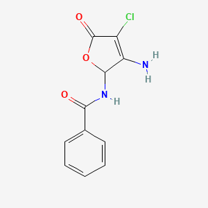 N-(3-amino-4-chloro-5-oxo-2,5-dihydro-2-furanyl)benzenecarboxamide
