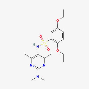 N-(2-(dimethylamino)-4,6-dimethylpyrimidin-5-yl)-2,5-diethoxybenzenesulfonamide