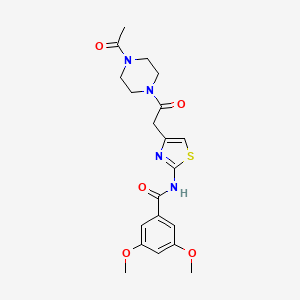 N-(4-(2-(4-acetylpiperazin-1-yl)-2-oxoethyl)thiazol-2-yl)-3,5-dimethoxybenzamide