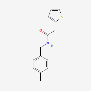 molecular formula C14H15NOS B2652282 N-[(4-methylphenyl)methyl]-2-(thiophen-2-yl)acetamide CAS No. 349429-04-5