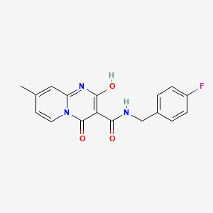 molecular formula C17H14FN3O3 B2652305 N-[(4-fluorophenyl)methyl]-2-hydroxy-8-methyl-4-oxo-4H-pyrido[1,2-a]pyrimidine-3-carboxamide CAS No. 886896-69-1