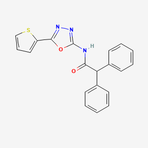 molecular formula C20H15N3O2S B2652310 2,2-diphenyl-N-(5-(thiophen-2-yl)-1,3,4-oxadiazol-2-yl)acetamide CAS No. 865287-94-1