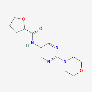 molecular formula C13H18N4O3 B2652322 N-[2-(Morpholin-4-YL)pyrimidin-5-YL]oxolane-2-carboxamide CAS No. 1421528-10-0