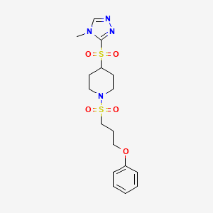 4-((4-methyl-4H-1,2,4-triazol-3-yl)sulfonyl)-1-((3-phenoxypropyl)sulfonyl)piperidine