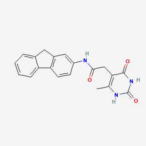 N-(9H-fluoren-2-yl)-2-(6-methyl-2,4-dioxo-1,2,3,4-tetrahydropyrimidin-5-yl)acetamide