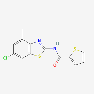 N-(6-chloro-4-methyl-1,3-benzothiazol-2-yl)thiophene-2-carboxamide